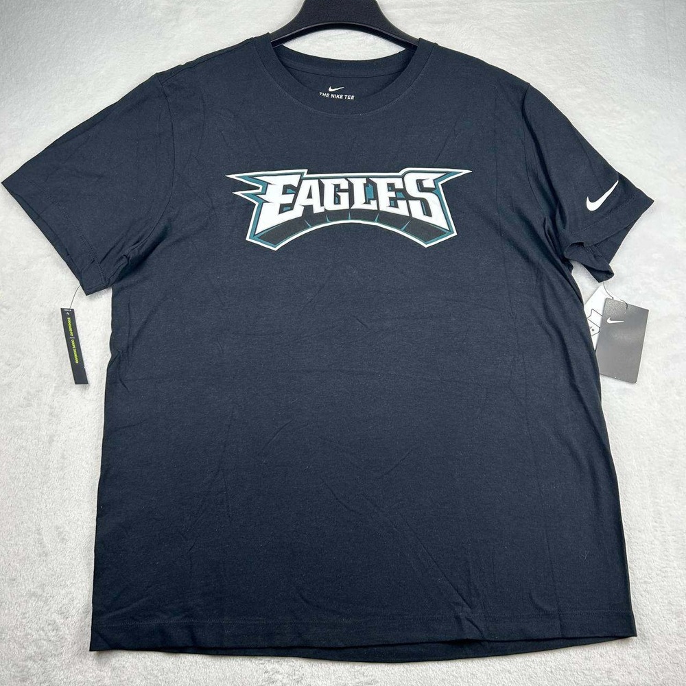 Philadelphia Eagles Shirt Men Large Nike Short Sleeve Crew Neck Cotton New L